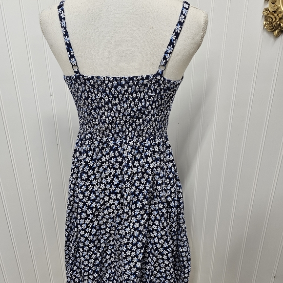 Floral Navy Blue Dress Old Navy S - Picture 3 of 4